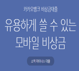 카카오 비상금 대출