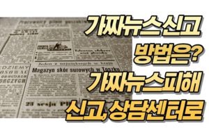 가짜뉴스 신고 방법은? - 가짜뉴스피해 신고, 상담센터로