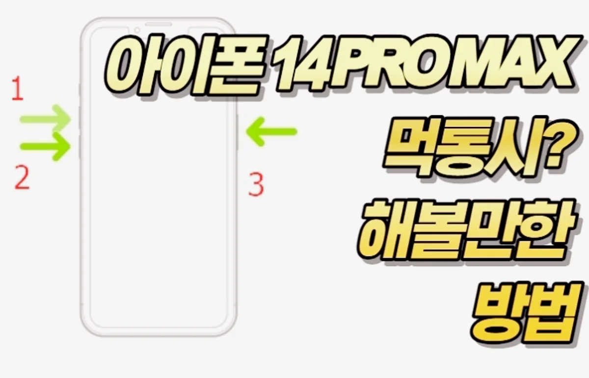 아이폰 14 PRO MAX 먹통시? 해볼만한 방법